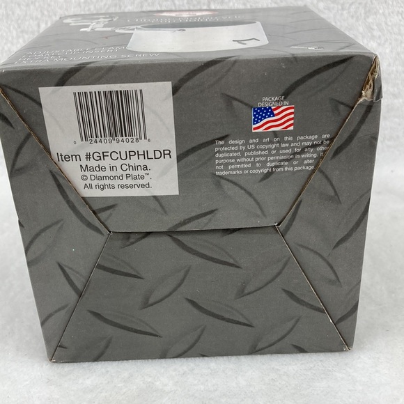 Diamond Plate Chrome Motorcycle Cup Holder NIB - Picture 7 of 14